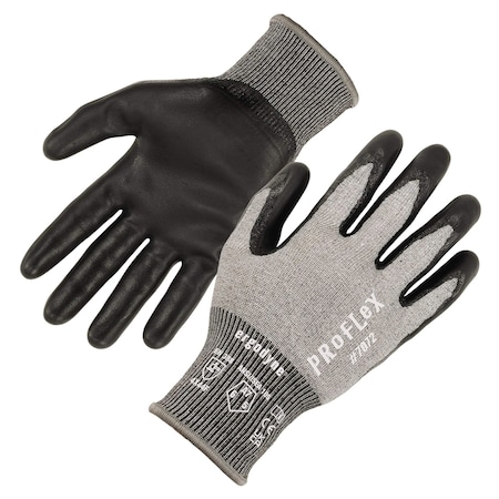 Ergodyne ANSI A7 Nitrile Coated CR Gloves, Gray, Size L, PR 7072